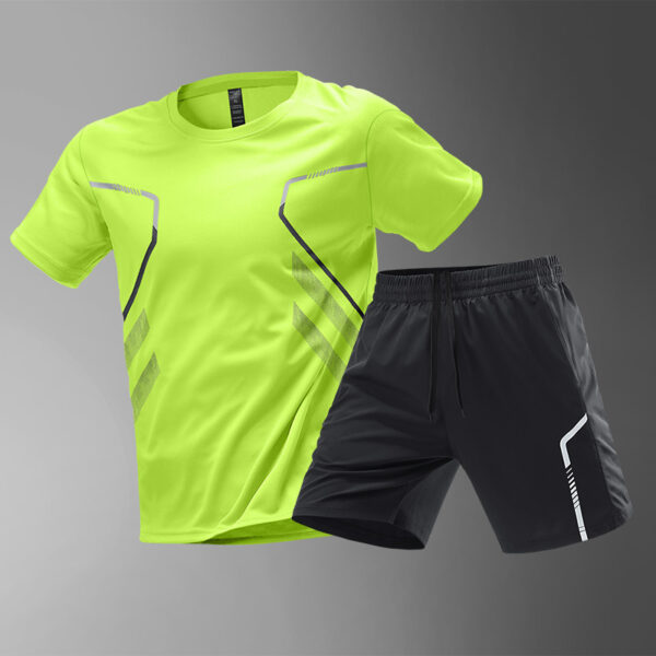 Men's T-shirts Sports Running T-shirt Color Block Men Quick-drying Breathable Short Sleeve Round Neck Active Tee Outdoor Workout - Image 9
