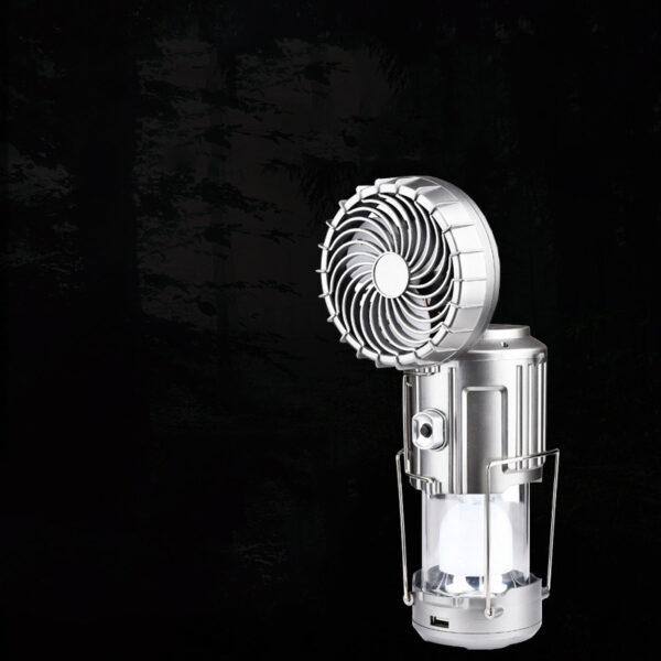 Solar Electric Fan Life Waterproof Panel Charging Double Switch Barbecues Camping Solar Electric Fan For Climbing - Image 2