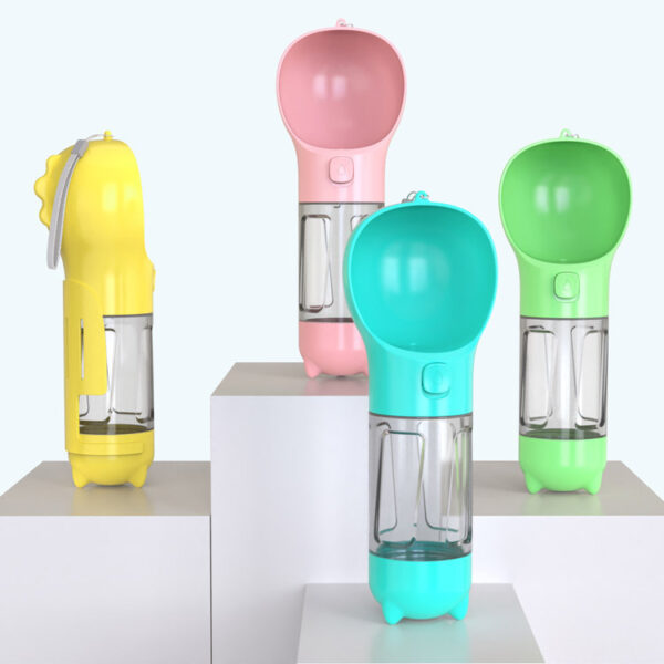 Pet Water Bottle Feeder Bowl Garbage Bag Storage Portable Pet Outdoor Travel 3 In 1 Dog Water Bottle - Image 6